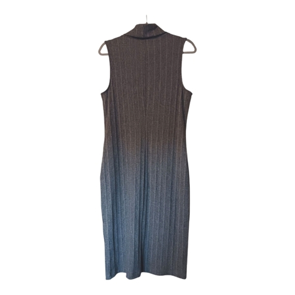 * Nine West Midi Gray Ribbed Slim Dress Size XL - Picture 3 of 9